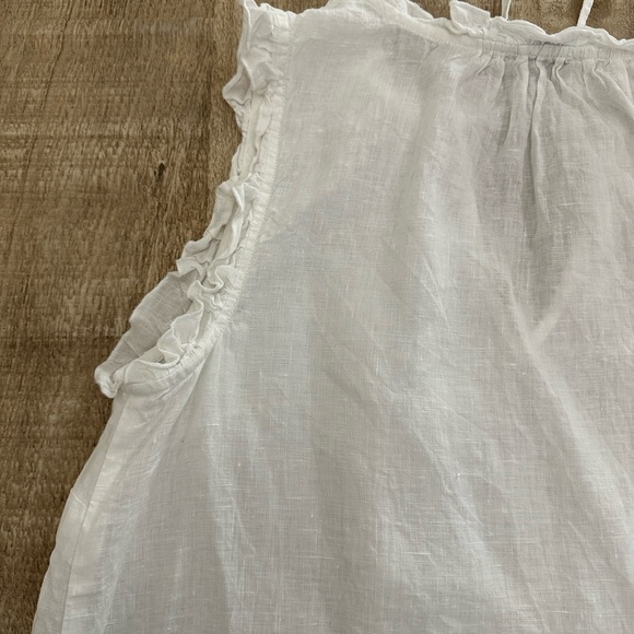 Vineyard Vines | Striped Linen Ruffle Tank | Size S | Made in Italy - Picture 9 of 16